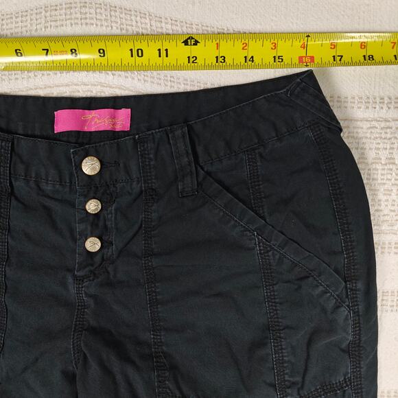 Thalia Sodi Black Capri Pants 5 Pocket Cargo Style Size 11/12 - Picture 3 of 8